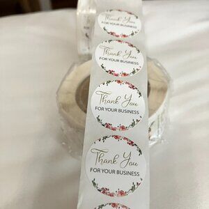 6 ROLLS of 500 each 3000 Stickers Self-Adhesive THANK YOU Stickers TAX Write-Off